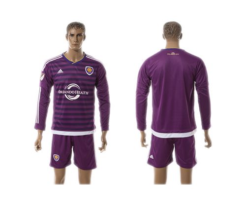 Orlando City SC Blank Home Long Sleeves Soccer Club Jersey