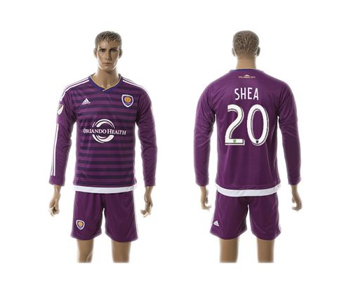 Orlando City SC #20 SHEA Home Long Sleeves Soccer Club Jersey