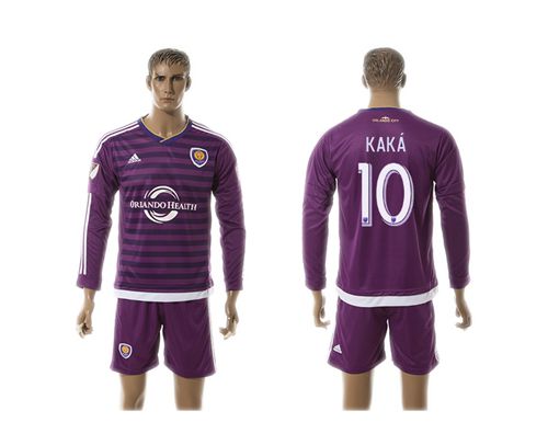 Orlando City SC #10 KAKA Home Long Sleeves Soccer Club Jersey
