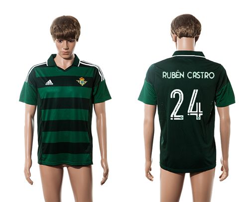 Real Betis #24 Ruben Castro Away Soccer Club Jersey