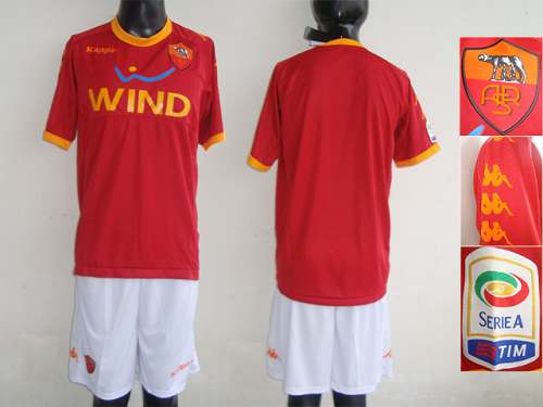 As Roma Blank Red Home Soccer Club Jersey