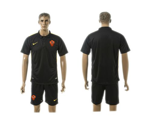Roma Blank Black Training Soccer Club Jersey