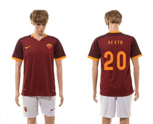 Roma #20 Keita Red Home Soccer Club Jersey