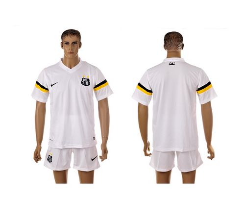 Santos Blank White Home Soccer Club Jersey