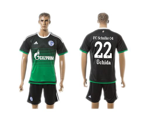 Schalke 04 #22 Uchida Away Soccer Club Jersey