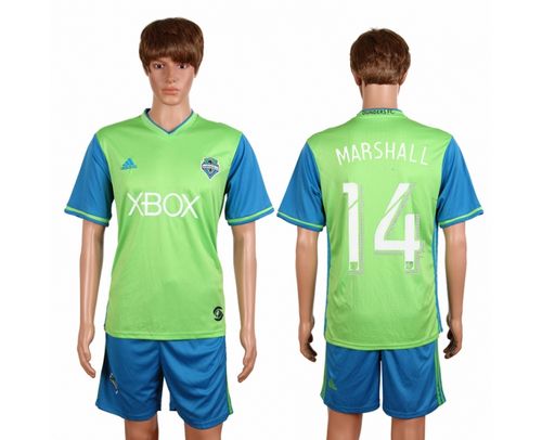 Seattle Sounders #14 Marshall Home Soccer Club Jersey