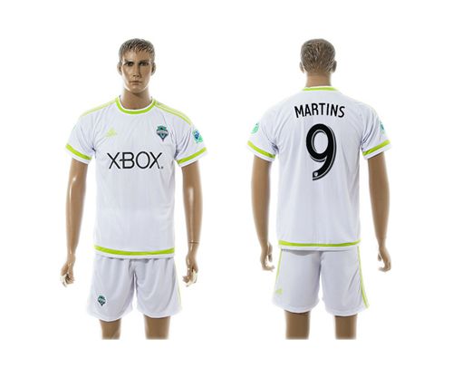 Seattle Sounders #9 Martins White Soccer Club Jersey