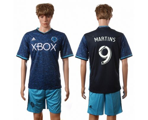 Seattle Sounders #9 Martins SEC Away Soccer Club Jersey