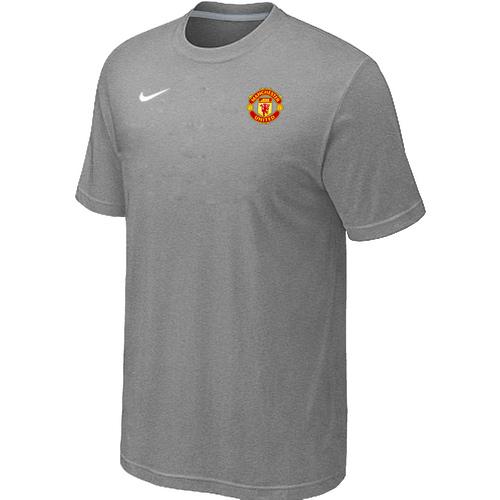  Manchester United Soccer T Shirts Light Grey