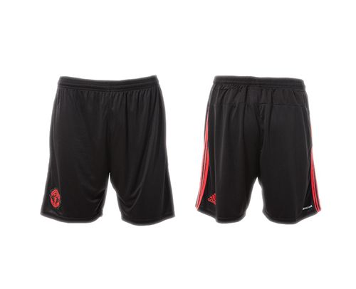 Manchester United Blank Black Soccer Shorts