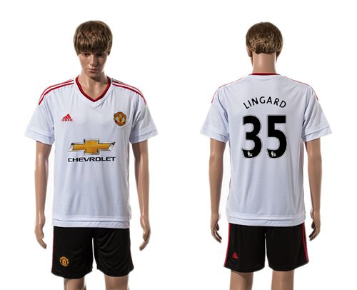 Manchester United #35 Lingard White Away Soccer Club Jersey