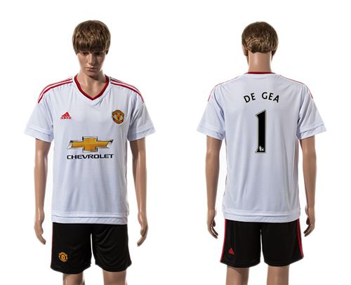 Manchester United #1 DE GEA White Away Soccer Club Jersey