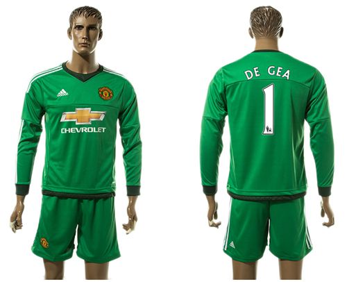 Manchester United #1 DE GEA Green Long Sleeves Soccer Club Jersey