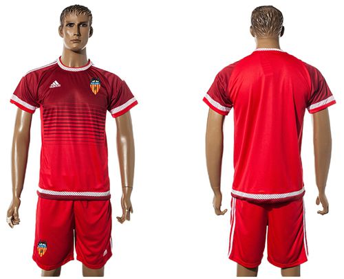Valencia Blank Red Training Soccer Club Jersey