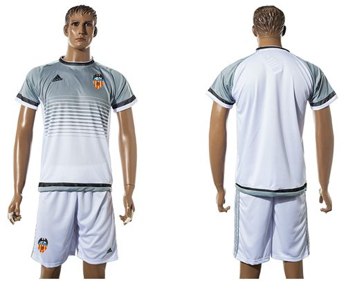 Valencia Blank White Training Soccer Club Jersey