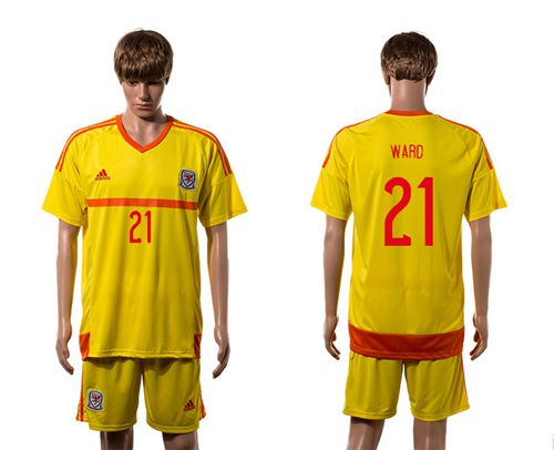 Wales #21 Ward Away Soccer Club Jersey