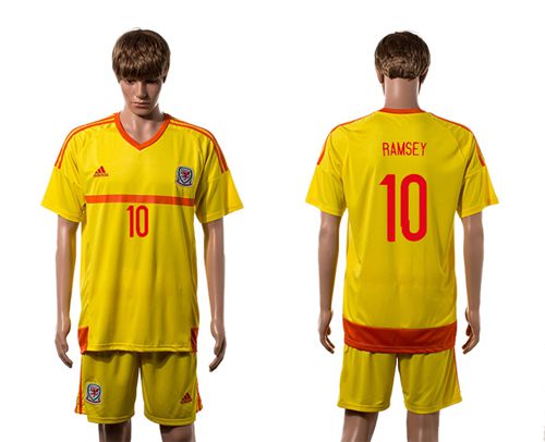 Wales #10 Ramsey Away Soccer Club Jersey