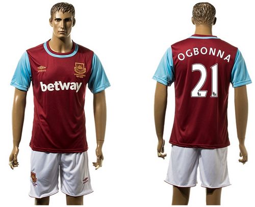 West Ham United #21 Ogbonna Home Soccer Club Jersey