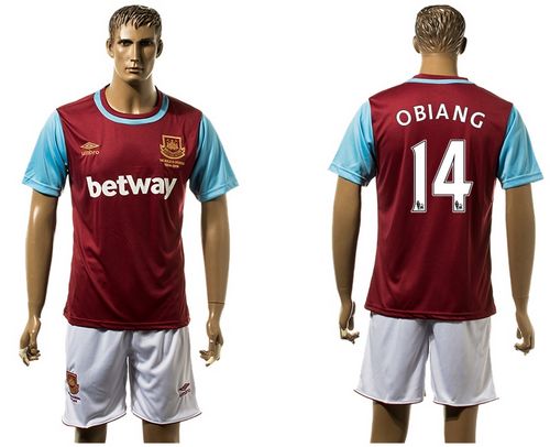 West Ham United #14 Obiang Home Soccer Club Jersey