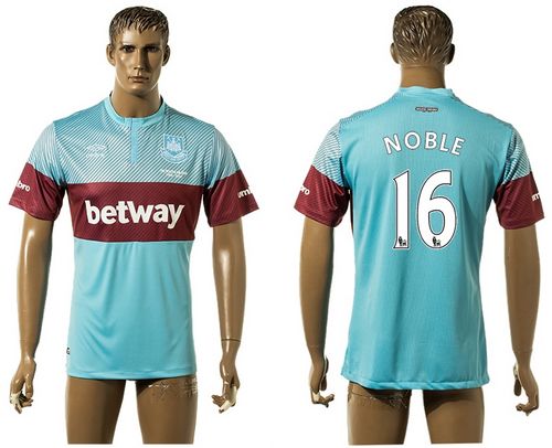 West Ham United #16 Noble Away Soccer Club Jersey