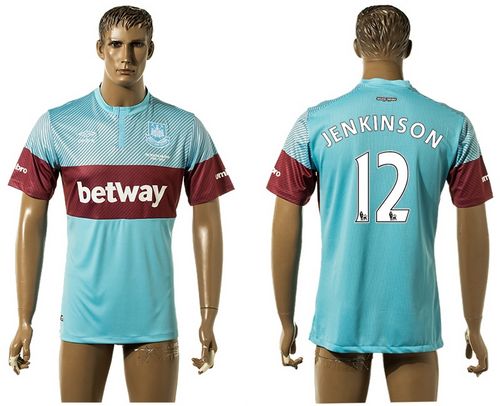 West Ham United #12 Jenkinson Away Soccer Club Jersey