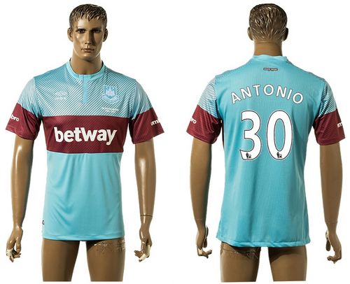 West Ham United #30 Antonio Away Soccer Club Jersey