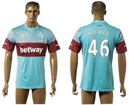 West Ham United #46 Howes Away Soccer Club Jersey
