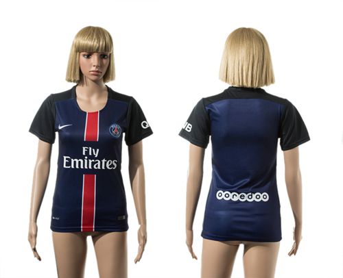 Women's Paris Saint Germain Blank Home Soccer Club Jersey