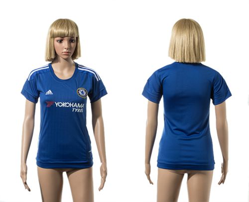 Women's Chelsea Blank Home Soccer Club Jersey