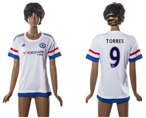 Women's Chelsea #9 Torres Away Soccer Club Jersey