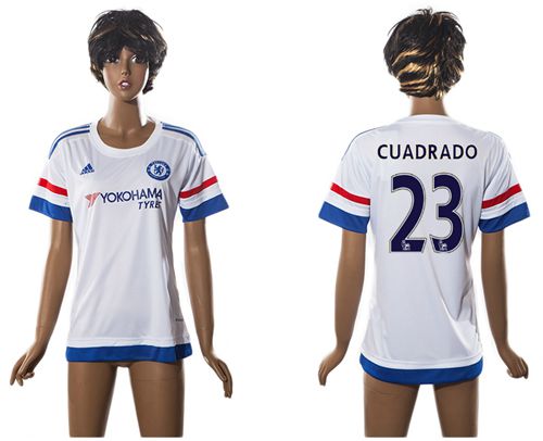Women's Chelsea #23 Cuadrado Away Soccer Club Jersey