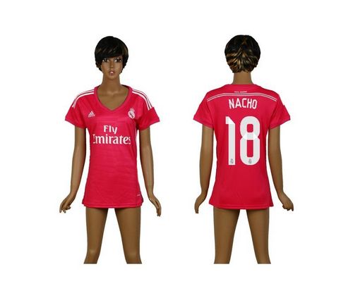 Women's Real Madrid #18 Nacho Away Soccer Club Jersey