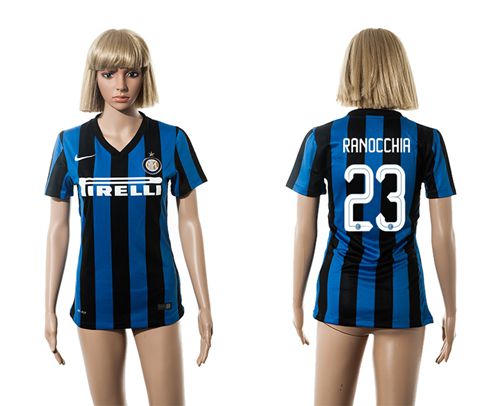 Women's Inter Milan #23 Ranocchia Home Soccer Club Jersey