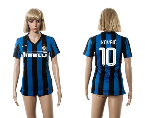 Women's Inter Milan #10 Kovaic Home Soccer Club Jersey
