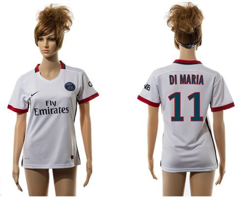 Women's Paris Saint Germain #11 Di Maria Away Soccer Club Jersey