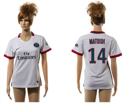 Women's Paris Saint Germain #14 Matuidi Away Soccer Club Jersey