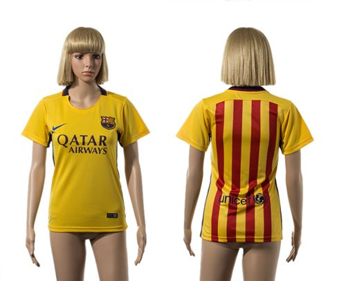 Women's Barcelona Blank Away Soccer Club Jersey