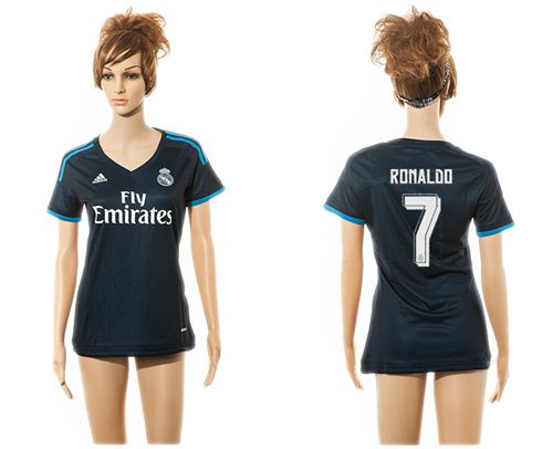 Women's Real Madrid #7 Ronaldo Sec Away Soccer Club Jersey