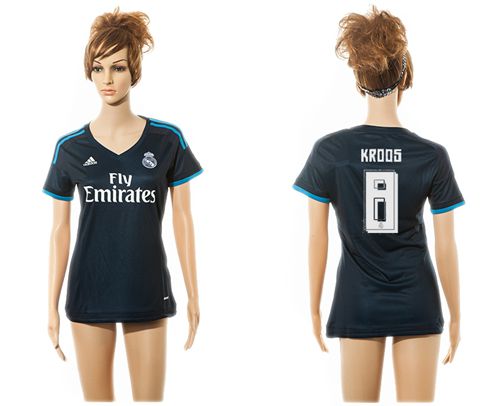 Women's Real Madrid #8 Kroos Sec Away Soccer Club Jersey