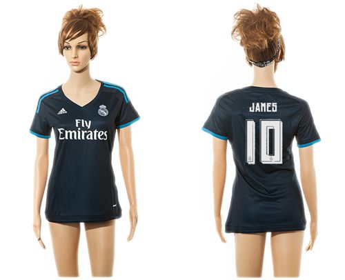 Women's Real Madrid #10 James Sec Away Soccer Club Jersey