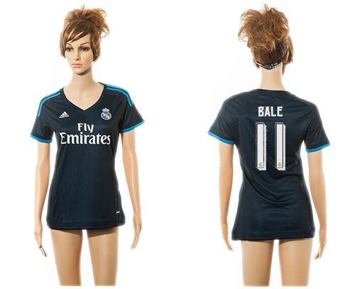 Women's Real Madrid #11 Bale Sec Away Soccer Club Jersey