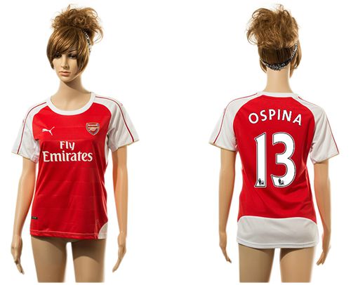 Women's Arsenal #13 Ospina Home Soccer Club Jersey