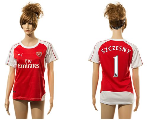 Women's Arsenal #1 Szczesny Home Soccer Club Jersey