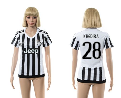 Women's Juventus #28 Khedira Home Soccer Club Jersey