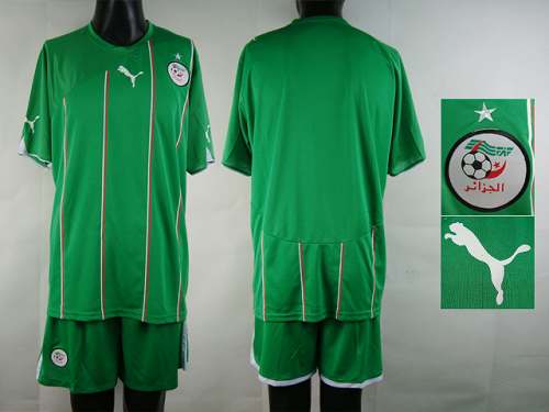 Algeria Blank Green Away Soccer Country Jersey