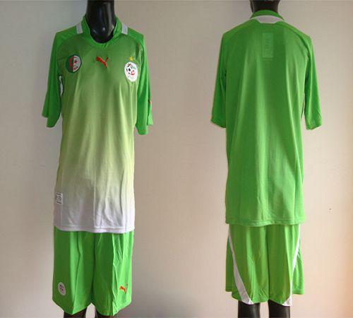 Algeria Blank Green Away 2012/2013 Soccer Country Jersey