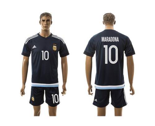 Argentina #10 Maradona Away Soccer Country Jersey