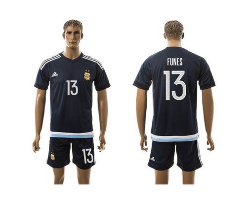 Argentina #13 Funes Away Soccer Country Jersey