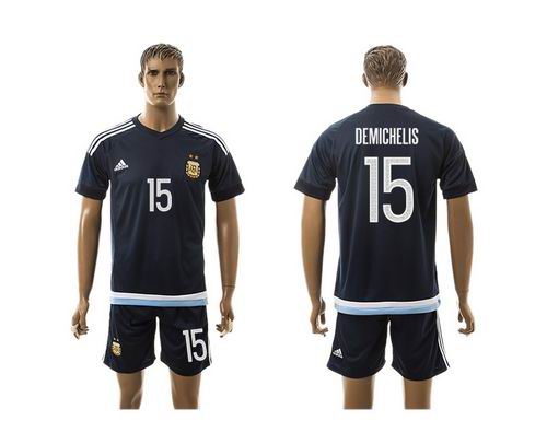 Argentina #15 Demchelis Away Soccer Country Jersey
