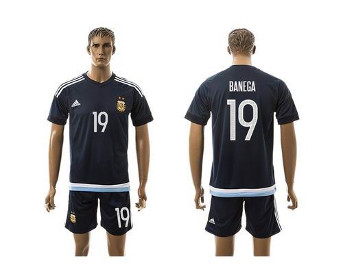 Argentina #19 Banega Away Soccer Country Jersey